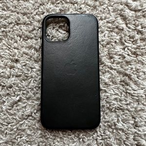 Apple iPhone 12 Pro Black Leather Case